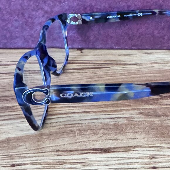 COACH Blue Tortoise Eyeglass Frames w/ Case | HC6154 5613 - Picture 6 of 10